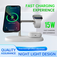Station de charge rapide en alliage de zinc Anfuyou, nouvelle vente chaude, chargeur sans fil magnétique 15W pour smartphone, montre, écouteurs et lampe.