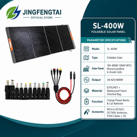 Panneau solaire monocristallin pliable JFT SL-400W 400W 18V haute puissance 34-42V noir pour maison, camping-car et systèmes hors réseau