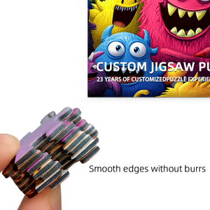 OEM tùy chỉnh tiktok phổ biến phim hoạt hình quái vật trò chơi câu đố 1000 miếng bule/Xám/bảng trắng cho người lớn/trẻ em tùy chỉnh ghép hình câu đố - Product Image 2