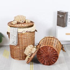 Cesto decorativo di stoccaggio di <span class=keywords><strong>vimini</strong></span> all'ingrosso a buon mercato con i giocattoli - Product Image 2