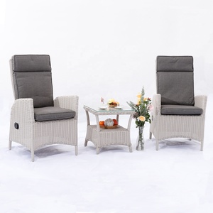 MIA Adjustable Backyard Balcony Furniture Ratan <strong>Grey</strong> Modern Outdoor Wicker Conversation Patio <strong>Bistro</strong> <strong>Set</strong> - Product Image 1