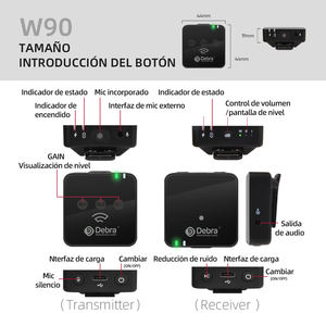 2.4G senza fili Lavalier microfono portatile registrazione <span class=keywords><strong>Micro</strong></span> microfono per fotocamera DSLR & Smartphone per la trasmissione in diretta - Product Image 5