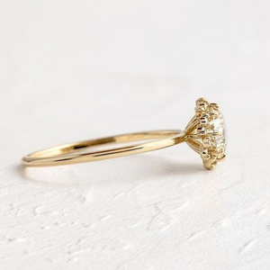 Anillo de Boda de Oro Blanco de 9k/10k/14k/18k con Diamante Cultivado en Laboratorio - Product Image 2
