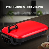 Gril électrique multifonctionnel coréen antiadhésif en maifanite avec thermostat réglable, plaque de cuisson Teppanyaki d'intérieur pour steak