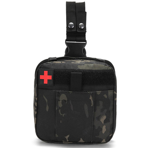 DF22 Outdoor camping First aid Tactical <b>Pouch</b> With Red Cross Patch Khaki Green Black Camo Oxford Cloth mOLLE Storage Bag - Product Image 6