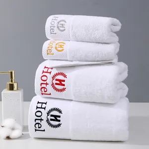 Luxury Bath Towels Embroidery Custom Logo Face Hand Towels Cotton Hotel Bath Towel