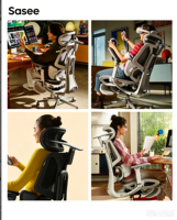 Chaise de bureau ergonomique Hbada X7 avec dossier en maille respirante, repose-pieds, support lombaire, base pivotante inclinable pour la maison et le studio
