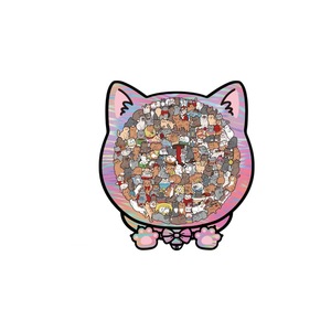 Wacocetoy Grensoverschrijdende Houten Kattenpuzzel - Educatief Stressverlichtend Handgemaakt Speelgoed met Minder dan 50 Stuks in Verpakte Verpakking - Product Image 1