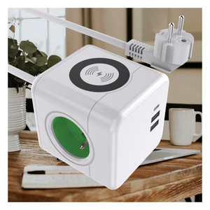Enchufe de Carga Inalámbrica Estándar Francés, Enchufe de Corriente de 17 W con Puerto USB y Cables - Product Image 2