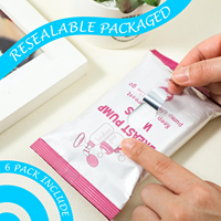 Lingettes naturelles de tire-lait pour le nettoyage des pièces en déplacement, 20 pièces, boîte de 6 lingettes pour sucette
