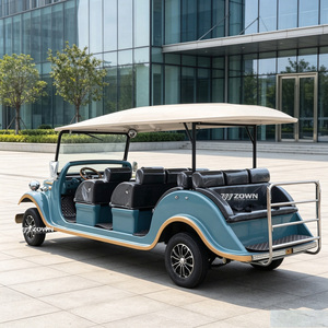 Voiture de tourisme électrique vintage de luxe, 8 places, véhicule rétro pour le transport dans les stations balnéaires, les hôtels et les parcs - Product Image 1