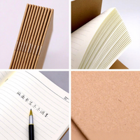 Carnets de notes pour étudiants économiques en gros, reliure cousue, couverture rigide, papier kraft, logo personnalisable