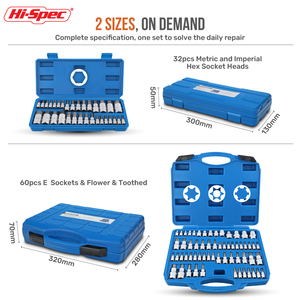 Hi-Spec Chuyên Nghiệp Tay Công Cụ Thiết Lập 1/2 1/4 3/8 Ổ Đĩa Hình Lục Giác Ổ Cắm Ratchet Thiết Lập Với Trường Hợp Khó Khăn OEM Tùy Chỉnh - Product Image 6