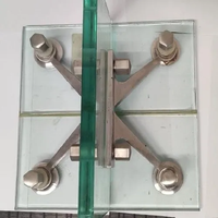 Fixation en acier inoxydable pour verre, type araignée, pour système de mur-rideau entièrement vitré