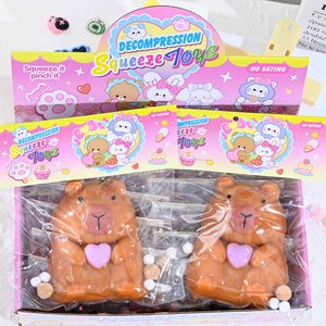 Kawaii Cartoon Animal TPR Squishy Toy Stress Relief Squeeze Capybara Gift for Kids Adults Relaxing Time Product - Product Image 5