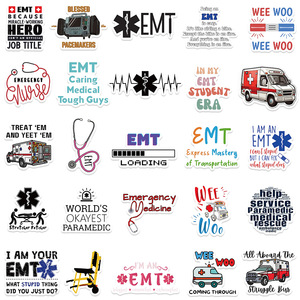 50PCS Concienciación médica sobre la salud técnico de medicina de <span class=keywords><strong>emergencia</strong></span> EMT pegatina - Product Image 4