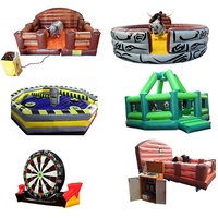 Parcours d'obstacles gonflable extérieur pour adultes, type Wipeout Carnival Sport, avec machine rotative Toxic Meltdown Sweeper