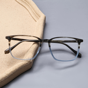 Gafas rectangulares con montura completa para hombre, monturas ligeras con protección UV para corrección de la visión, color sólido, unisex para adultos - Product Image 6