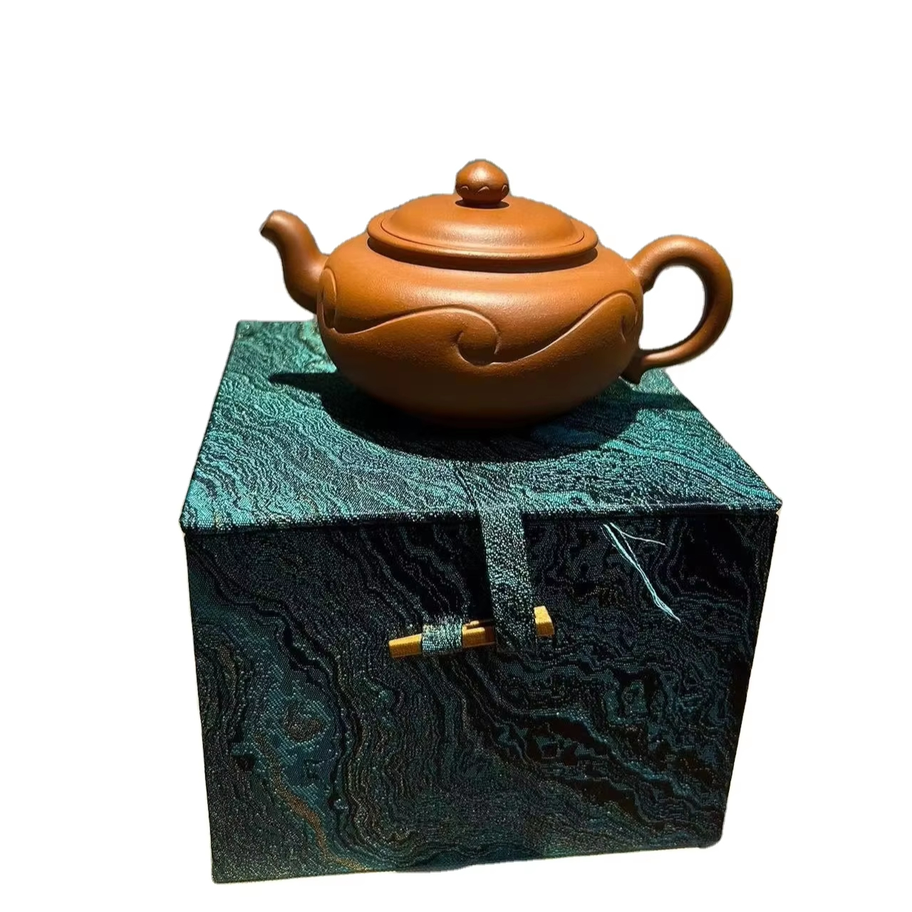 Yu Ruyi Yixing Traditional Chinese Teapot 200cc Semi-Handmade Durable Vermilion Clay Zisha For Gongfu Tea