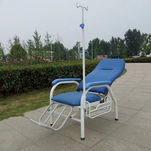 Silla de Infusión Pinyin PY009 Azul Ajustable y Reclinable para Uso Hospitalario - Product Image 3