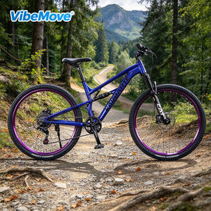 Vente directe d'usine, vélo de montagne tout-terrain en alliage d'aluminium, double suspension, 8 vitesses, freins à disque hydrauliques - Product Image 2