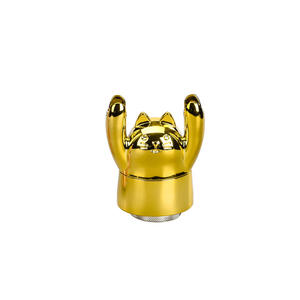 Molinillo de tabaco manual de aleación de zinc, trituradora portátil, <span class=keywords><strong>gato</strong></span>, diseños antiguos dorados, <span class=keywords><strong>precio</strong></span> al por mayor personalizable, molinillo de hierbas - Product Image 2