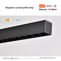 Grille lumineuse magnétique en aluminium 20 ° /40 °   6W 48V Prise en charge de la gradation 3000K-6000K, compatible avec rail magnétique de 20 mm