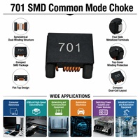 Inducteur de mode commun SMD CHCM1211-701, filtre EMI à courant élevé, bobine 1KHz-500KHz 10uH-50mH pour alimentation automobile