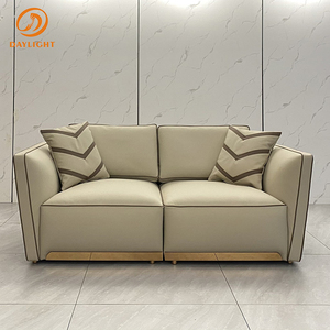 Divani rettangolari beige componibili in pelle moderna in stile europeo set mobili soggiorno <span class=keywords><strong>casa</strong></span> - Product Image 4