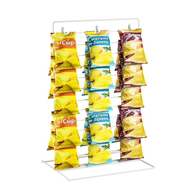 Apache Customized Metal Light Duty Supermarket Rack Potato Chips Display Modern Design Powder Coated Floor Standing Custom Color — view 4