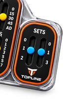 Dernier modèle de marqueur de score portable pour raquettes de padel, design léger et durable, suivi du score facile à installer, option de personnalisation de la marque