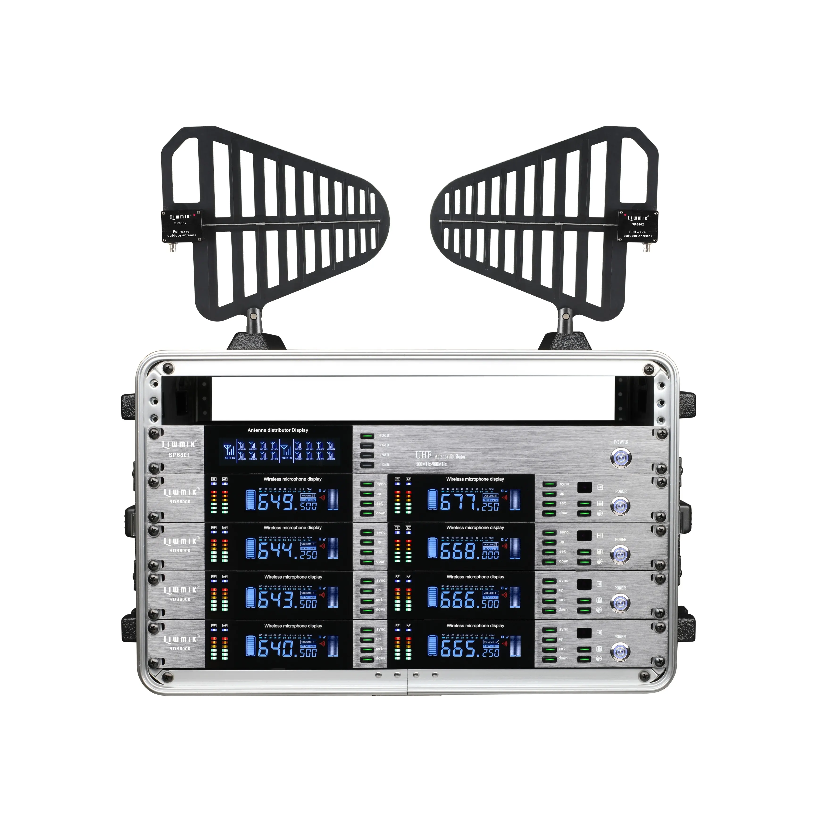 Haut de gamme SPT6801 meilleur professionnel UHF 16 voies antenne amplificateur distributeur, séparateur, diviseur pour les systèmes de microphone sans fil