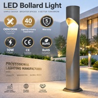 Lampu Taman LED 10W dengan Sensor Gerak Radar Bluetooth IoT, Lampu Tiang Jalur Aluminium IP65 untuk Halaman