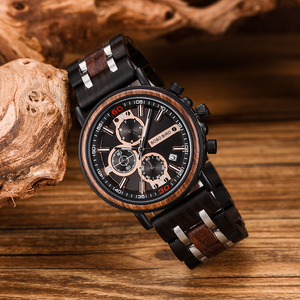 นาฬิกาข้อมือผู้ชายรุ่นใหม่ OEM Relogio Masculino นาฬิกาโครโนกราฟแบบกำหนดเอง สปอร์ต แฟชั่น ธุรกิจ หรูหรา ไม้ สแตนเลสสตีล เครื่องญี่ปุ่น <span class=keywords><strong>Miyota</strong></span> 44 มม. - Product Image 4