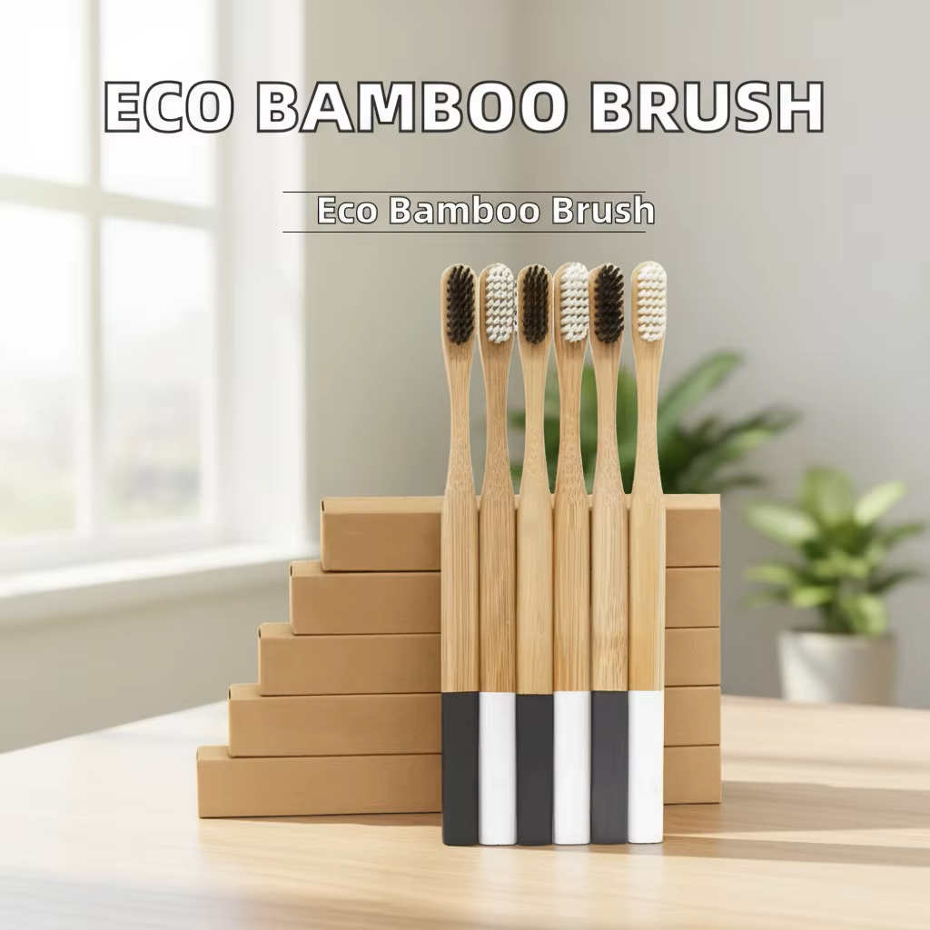 OEM/Private Label 100% Eco-friendly Bamboo Toothbrush Wholesale Biodegradable Bamboo Toothbrushes