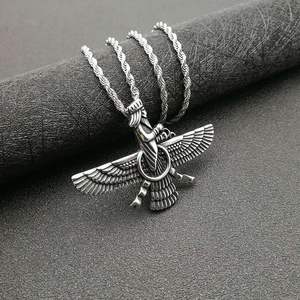 Collier Hip Hop Zoroastrianisme 2026 en Acier Inoxydable Plaqué Or PVD, Bijoux de Mode Raffinés pour Hommes et Femmes - Product Image 4