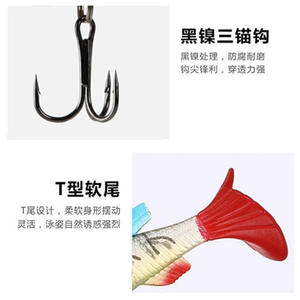 Nuovo Best-seller di pesce morbido strada Sub esca morbida finta di simulazione Software di 8cm/14gT coda di pesce piombo - Product Image 4