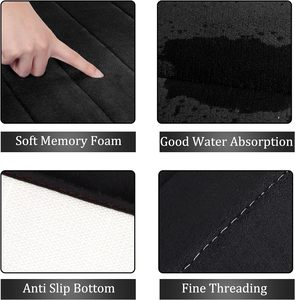 FMT Set di tappeti da <span class=keywords><strong>bagno</strong></span> in Memory Foam antiscivolo 5 pezzi tappetino da doccia assorbente in microfibra per uso domestico, <span class=keywords><strong>tappeto</strong></span> da <span class=keywords><strong>bagno</strong></span> <span class=keywords><strong>lavabile</strong></span> in lavatrice - Product Image 2