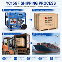 Groupe électrogène diesel ouvert SCDC Yuchai YC15GF 15 kW monocylindre refroidi par air à démarrage électrique pour alimentation de secours industrielle
