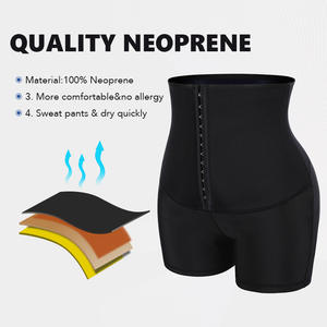S-4XL taille haute bout à bout Shaper culotte ventre contrôle Shorts 3 crochets ventre plat gaine Yoga Shorts solide hanche rehausseur - Product Image 2