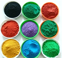 Pigment de béton du fabricant, oxyde de fer Fe2O3, poudre de pigment rouge, jaune, noir pour ciment, briques, pavés