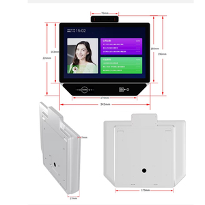 Lector de tarjetas de reconocimiento facial para exteriores de 10 pulgadas, resistente al agua, código QR, grabación biométrica inteligente, sistema en la nube API SDK gratuito - Product Image 2