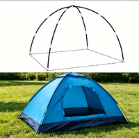 Tente de camping d'extérieur JIA HANG, directement de l'usine, avec structure pliable, tube en fibre de verre creux, poteau en fibre de verre pultrudé, personnalisable