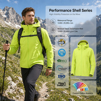 Veste de pluie de ski coupe-vent pour hommes imperméable et respirant coque dure 3 couches pour l'extérieur vestes et manteaux décontractés pour hommes