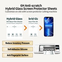 Protection d'écran universelle pour téléphone portable et GPS, verre hybride transparent HD 8 pouces 0,31 mm, anti-rayures 6H, feuilles de protection d'écran 2.5D Radian