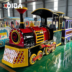 Công viên giải trí tàu điện không đường ray xe lửa trẻ em cưỡi trung tâm mua sắm xe lửa để bán - Product Image 2