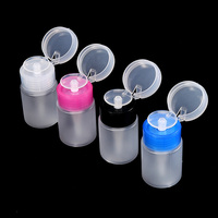Haute qualité en plastique dissolvant nettoyant Portable presse bouteille 60ML Nail Art Mini pompe distributeur bouteille vide