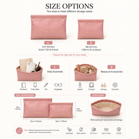Pochette cosmétique magnétique en cuir PU souple personnalisée avec logo en feuille d'or pour cadeau VIP de beauté, fermeture automatique, pochette à pression