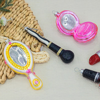 Pendentif de Noël en verre irrégulier de haute qualité, ornements en verre personnalisés de marque, pour décorations de Noël, vernis à ongles, rouge à lèvres