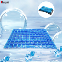 Housse de coussin de siège en gel de polyuréthane bleu extra épais Coussins et oreillers lombaires de refroidissement à froid Oreiller en gel de refroidissement confortable